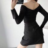 Women T-Shirt Long Sleeve T-shirt for Women Fall Slim Fit