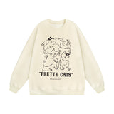 Men Hoodie Animal Printed Crew Neck Sweatshirt