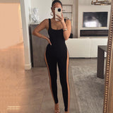 Women Jumpsuit Spring Sexy Soft Stitching Trousers Tight Jumpsuit