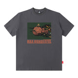 Men's T Shirt Printed Short-Sleeved T-shirt Men's and Women's Retro Distressed
