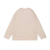 Men Hoodie Printed Bottoming round Neck Sweater Spring and Autumn Loose Casual Long Sleeves T-shirt