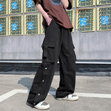 Men Sweatpants Workwear Pants Men's Summer Retro Fashion Loose Hong Kong Style