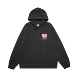 Men Hoodie Printed Hoodie Boys Washed Old Loose Hoodie