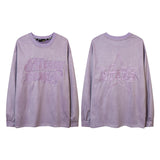 Men Long Sleeve Shirt Embroidered Long Sleeve T-shirt Retro Loose Base Hoodie Men and Women
