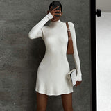 Women's Desses Long-Sleeved Knitted Dress Women's Autumn and Winter