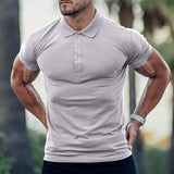 Men T Shirt Summer Men's Cotton Short Sleeve T-shirt Polo Shirt