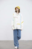 Unisex Jacket Autumn Ribbon Stitching Jacket Women's Clothing