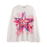 Men Long Sleeve Shirt Printed Long Sleeve T-shirt Men and Women All-Matching Couple