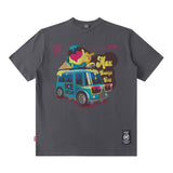 Men T Shirt Short Sleeve T-shirt Male and Female Trendy Brand Printed Loose Hip Hop