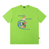 Men T Shirt Vintage Skull Heart Printing Pattern Short Sleeve