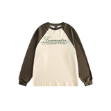 Unisex Hoodie Fashion Brand Vintage Raglan Sleeve National Fashion Top round Neck Sweater
