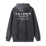Men Hoodie Printed Washed Distressed Hooded Sweater Men's Hip Hop Loose Pullover
