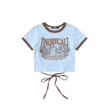 Women T-shirt Printed Short T-shirt Women's Summer Casual Multicolor Top