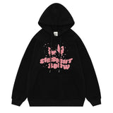 Men Hoodie Flocking Embroidered Hoodie Men's Loose Hoodie