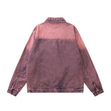 Men Denim Jacket Washed Do the Old Cowboy Jacket Men's Ins Denim Jacket Autumn
