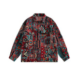 Unisex Jacket Autumn Vintage Jacquard Coat Women's Clothing
