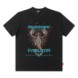 Men T Shirt American Printed T-shirt Men and Women Couple Loose