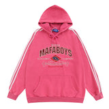 Men Hoodie Embroidered Letter Hooded Sweater Washed Old Loose Men