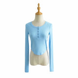 Women T-shirt Long Sleeve Pullover T-shirt Top