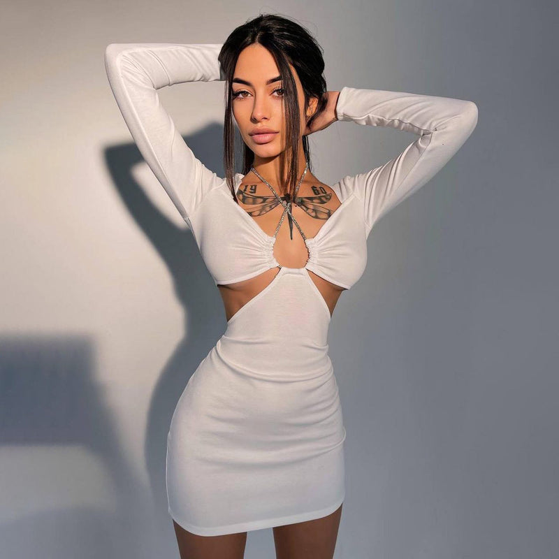 Women Desses Dress Women's Summer Slim-Fit Long Sleeve