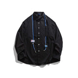 Unisex Jacket Autumn Fun Drawstring Contrast Color Shirt Women's Clothing