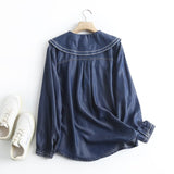 Women T-Shirt Shirt Denim Shirt Women Spring and Autumn Coat