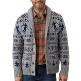 Men Sweater Fall Winter Men Lapel Long Sleeve Sweater Casual Sweater