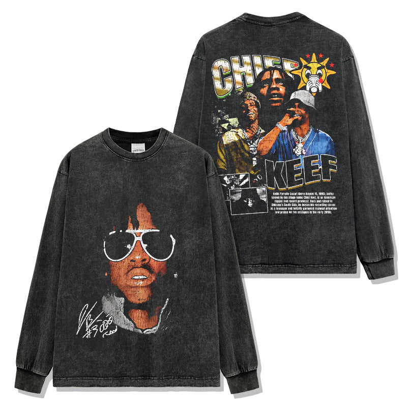 Chief Keef T-shirt, Crew Neck Loose