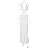 Homecoming Dresses Tight Fashion Halter Split Sleeveless Dress