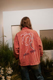 Unisex Jacket Autumn Embroidery Denim Coat Women's Clothing