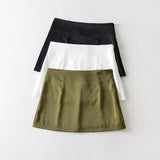 Women Skirt Summer Solid Color Short Hot Girl Skirt