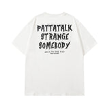 Men T Shirt Three-Dimensional Graffiti Letter Short-Sleeved T-shirt Men and Women Retro Couple