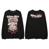 Men's Long Sleeve Shirt Printed Design round Neck Top Men's Long Sleeve T-shirt