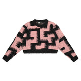 Women Sweater Short Knitwear Crew Neck Casual Girls Autumn