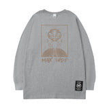Men's Long Sleeve Shirt Letter Printed Long Sleeve T-shirt Men's Loose Ins Casual Top