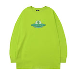 Men Long Sleeve Shirt Alien Printed Long Sleeve T-shirt Men and Women Autumn Couple's Tops