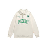 Unisex Hoodie Retro College Style Long-Sleeved Sweater Men's and Women's Pullover Loose