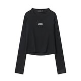 Women Long Sleeve T-Shirt Long Sleeve T-shirt Women's Design Sense Niche Autumn Short Collar