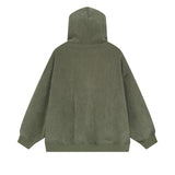 Men Hoodie Hooded Cardigan Sweater Men's Spring and Autumn Letter Towel