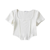 Women T-Shirt Slim-Fit Short-Sleeved T-shirt Women's Summer Top