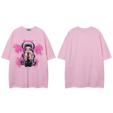 Men T Shirt Printed Short Sleeve T-shirt for Men and Women Hip Hop Couple
