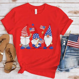 Women's Independence Day T Shirt round Neck Short Sleeve T-shirt