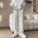 Men Sweatpants Draping Ice Silk Leggings Men's Summer Loose Wide-Leg Pants