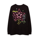 Men Long Sleeve Shirt Printed Couple Base Top Versatile Long Sleeve T-shirt for Men and Women