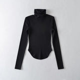 Women T-Shirt Autumn and Winter Stretch Tight Long-Sleeved T-shirt Top