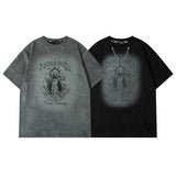 Men's T Shirt Summer Short Sleeve T-shirt Men's and Women's Loose Printed Half Sleeve