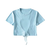 Women T-Shirt Short-Sleeved T-shirt Short Summer Top
