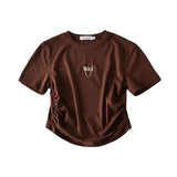 Women T-Shirt Summer Casual T-shirt Fashion Tops round Neck