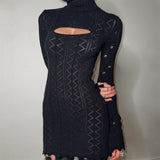 Women Desses Woolen Dress Autumn Women's Hip Skirt