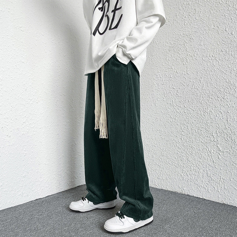 Men Sweatpants Corduroy Casual Pants Men's Ins Fashion